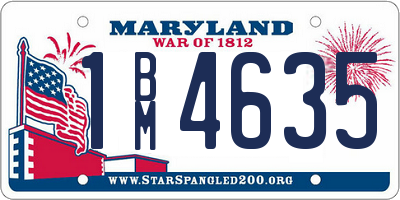 MD license plate 1BM4635