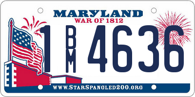 MD license plate 1BM4636