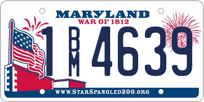 MD license plate 1BM4639
