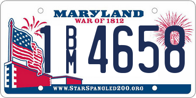 MD license plate 1BM4658