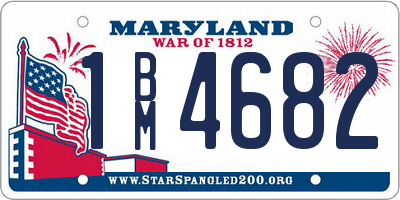 MD license plate 1BM4682