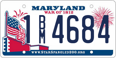 MD license plate 1BM4684