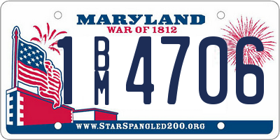MD license plate 1BM4706