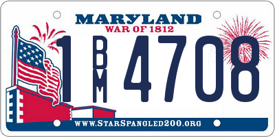 MD license plate 1BM4708
