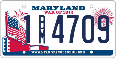 MD license plate 1BM4709