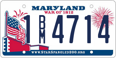 MD license plate 1BM4714