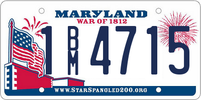 MD license plate 1BM4715