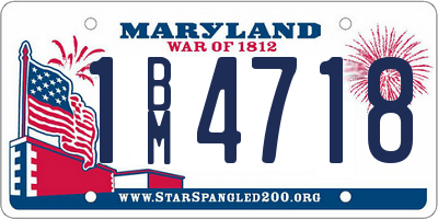 MD license plate 1BM4718