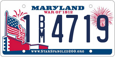 MD license plate 1BM4719