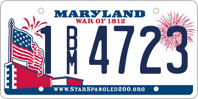 MD license plate 1BM4723