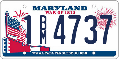 MD license plate 1BM4737