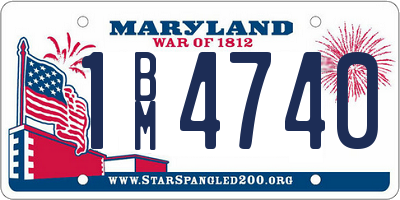 MD license plate 1BM4740