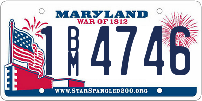 MD license plate 1BM4746