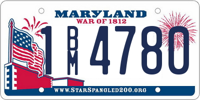 MD license plate 1BM4780
