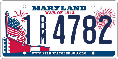 MD license plate 1BM4782