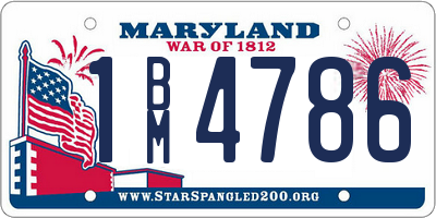 MD license plate 1BM4786