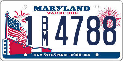 MD license plate 1BM4788