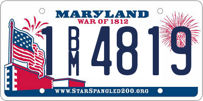 MD license plate 1BM4819