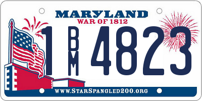 MD license plate 1BM4823