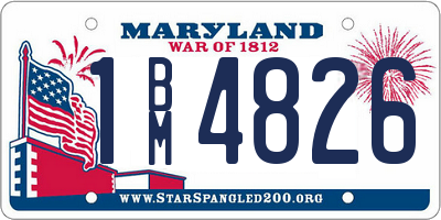MD license plate 1BM4826
