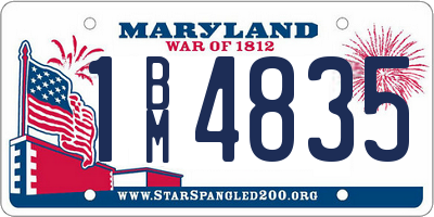 MD license plate 1BM4835