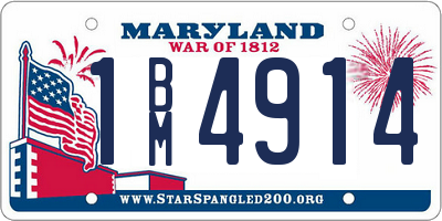 MD license plate 1BM4914