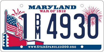 MD license plate 1BM4930