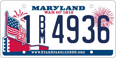 MD license plate 1BM4936