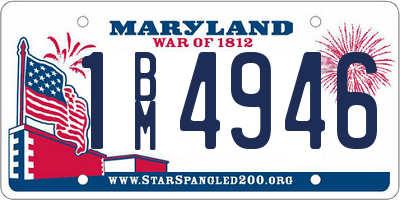 MD license plate 1BM4946