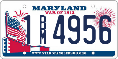 MD license plate 1BM4956