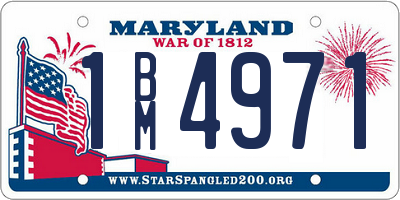 MD license plate 1BM4971