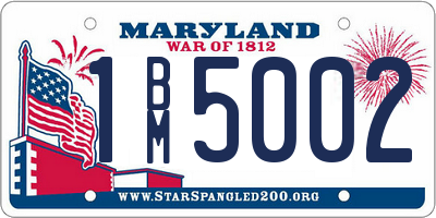 MD license plate 1BM5002