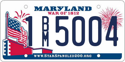 MD license plate 1BM5004
