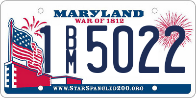 MD license plate 1BM5022