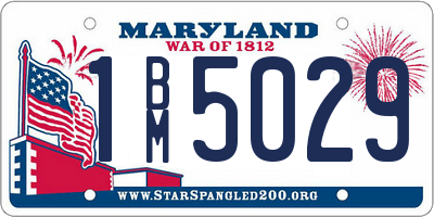 MD license plate 1BM5029
