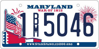 MD license plate 1BM5046