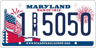MD license plate 1BM5050