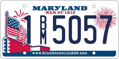 MD license plate 1BM5057
