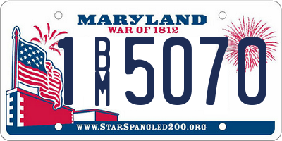 MD license plate 1BM5070