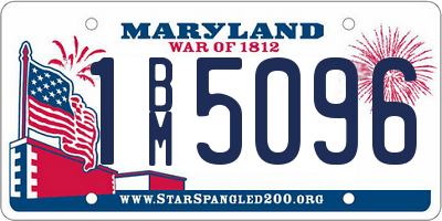 MD license plate 1BM5096