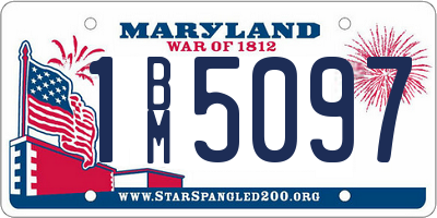 MD license plate 1BM5097