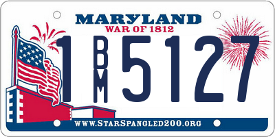 MD license plate 1BM5127