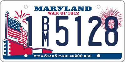 MD license plate 1BM5128