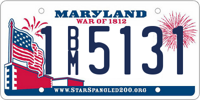 MD license plate 1BM5131