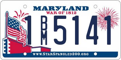 MD license plate 1BM5141