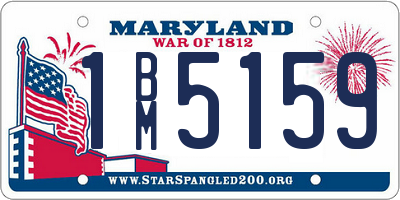 MD license plate 1BM5159
