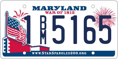 MD license plate 1BM5165