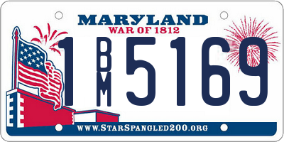 MD license plate 1BM5169