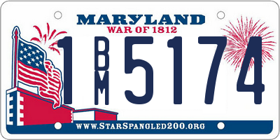 MD license plate 1BM5174