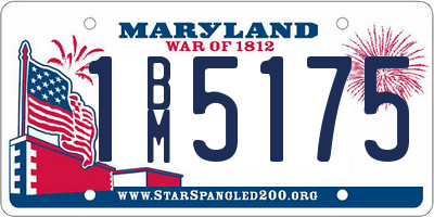 MD license plate 1BM5175